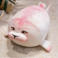 Peluche a forma di foca in morbida sfumatura rosa e bianco per decoro casa - 25cm / Foca Rosa