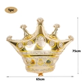 Large golden crown foil balloon for party decor 75cm x 65cm size one piece included - Medium Crown Gold
