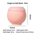 Stampo in silicone rosa per sfere di ghiaccio da 55mm per ghiaccio di 46x50mm - Confezione Singola (con coperchio) / Rosa