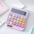 Calculatrice mécanique violet lavande avec touches rondes colorées de style bonbon - Violet 835max Calculatrice Silencieuse