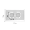 Siliconen mal voor DIY dubbele schakelaar paneel van hars 11,5x7,2 cm - Type 2 Schakelaarplaat