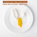 Christmas tree shaped cookie cutter mold set for DIY creative baking and fondant craft - 2.3x5.5cm