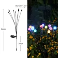 Solar powered firefly garden light with 1.6cm diameter colorful LED globes and 64cm stake - Firefly Light (6-Head) Multi-Color