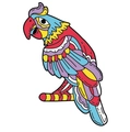 Colorful cartoon macaw parrot alloy brooch pin for creative clothing accessories - Cartoon Colorful Parrot (CC2317)