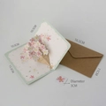 3D popup greeting card set with pink floral bouquet and kraft paper envelope - HK8015-Style C