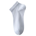 Breathable mulberry silk ankle socks in light blue mesh knit for summer wear - One Size / Light Blue