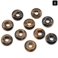 Tiger eye stone donut pendants with natural brown stripes for DIY jewelry making - 18mm Tiger Eye (Single)