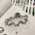 Pinza para el pelo de acetato en forma de nube gris translúcido con muelle de metal - Aprox. 8cm / Gris gelatina