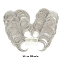 Chignon blond argenté avec peigne réglable pour un look bouclé et volumineux élégant - Mélange Argent-Or