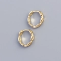 Orecchini a cerchio a catena in argento S925 con finitura dorata lucida da donna - Oro Giallo (Paio)