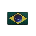 Tactical PVC patch featuring the Brazil national flag with hook and loop fastener backing - Mini Brazil Flag
