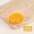 Realistic yellow pumpkin-shaped dumpling model keychain 5.5cm on a wooden tray - Yellow Pumpkin Dumpling - No Clip