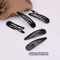 5.8cm matte black metal snap hair clip teardrop style for DIY hair accessories - Matte Black Waterdrop 6cm