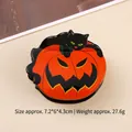 Halloween Haarklammer mit Kürbis und schwarzer Katze, orange Acryl, 7,2x6x4,3cm - Kürbis