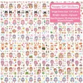 Cute cartoon PET stickers for journaling featuring Happy Girl designs 20 sheets per pack - Happy Girl (20 Sheets/Pack)