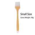 Pennello per olio in silicone traslucido per pasticceria con manico giallo brillante - Pennello per olio piccolo semitrasparente / Giallo