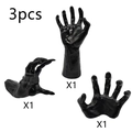 3er-Set schwarze Hexenhand-Ornamente für Halloween-Deko und Spukhaus-Szenenrequisiten - 3-teiliges Set
