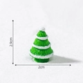 Miniature green Christmas tree figurine with snow detail and 2.9cm height scale - Style 2 Small Light Green