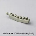 Small bean green banana hair clip with matte resin finish 10cm elegant style for women - Small / Grey Green