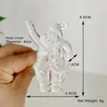 Transparent Santa Claus acrylic decoration for LED light strings with dimensions - Santa Claus Accessory (8mm Socket)