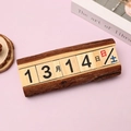 Naturholz Tischkalender mit Rindenbasis 16,5x5,5x4,5cm für Heim- und Bürodekoration - Groß / Original Holz Groß