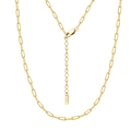 14K gold plated 925 sterling silver paperclip chain necklace with lobster clasp and S925 tag - 2.2mm/35+5CM / 14K Gold