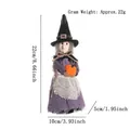 Decorazione strega Halloween con vestito viola con dimensioni e altezza di 22cm - Strega Viola con Zucca Decorazione Sospesa