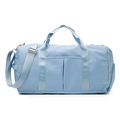 Light blue large gym bag with wet dry separation and adjustable gold metal buckle strap - Thickened Light Blue