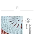 Filtro per lavandino in silicone azzurro con rilievi per filtrare capelli e detriti - Blu Tondo Classico