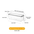 Small clear plastic refrigerator storage box with handle and lid for kitchen organization - High Transparency Box with Lid - Small - PET
