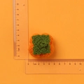 Handmade crochet orange persimmon keychain ornament with 4cm ruler measurement - Orange Square Persimmon