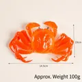 Modelo de cangrejo realista de PVC naranja, tamaño 14,5x10 cm, peso 100 g - 14.5cm / Rojo