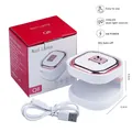 Mini portable 6W UV LED nail lamp with USB cable and rose gold plating accents - Q8 Mini Nail Lamp 6W