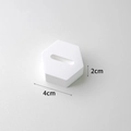 Supporto esagonale in gesso bianco per anelli e gioielli, 4 cm di larghezza e 2 cm - Porta Anelli Esagonale a Fessura Singola