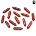 Polished red jasper double point hexagonal crystal columns for DIY jewelry making - Red Jasper