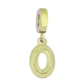 Minimalist golden titanium steel digit 0 pendant accessory for DIY necklaces - Letter O