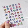 Stereo cartoon character nail stickers with pearl relief and cute colorful patterns - Cartoon Avatar With Pearl Embossed (TL-400)