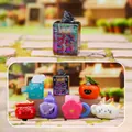 Lucky cat crystal pendant set featuring colorful natural gemstones and cute resin charms - 1244-9 Cat's Good Fortune Is Coming (box 6) / Full Box Set