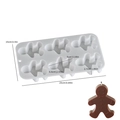 Siliconen mal met 6 holtes van peperkoekmannetjes voor kerstkaarsen en DIY-hars - 6-Hats Gingerbread Man / Siliconen Vorm