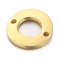 Polished gold circular stainless steel spacer with three-hole design for accessories - Gold Curved Double Hole 20mm (KLJ268-Z)