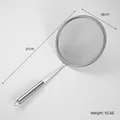 304 stainless steel fine mesh oil skimmer spoon with long handle and 18cm diameter - Narrow Rim Oil Skimmer 18 Inch