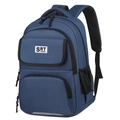 Zaino porta PC aziendale blu scuro con più scomparti e spallacci imbottiti traspiranti - Blu