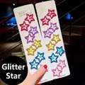 Lot de barrettes étoile pailletées arc-en-ciel pour filles aux couleurs vives sucrées - Étoile à paillettes (20 pièces/2 cartes)