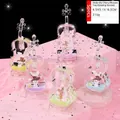 Clessidra liquida a forma di violino con scena di ciliegio e luce a LED interna - Cartone animato ciliegio in fiore / Mix Casuale