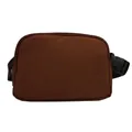 Deep brown nylon sports belt bag with durable zipper and quick-release black buckle - Coffee