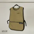Olijfgroene vestschort met verstelbare gespen en functionele zakken aan de voorzijde - Grote Maat / Khaki