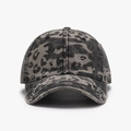 Classic baseball cap with grey leopard camouflage pattern and curved brim - Adjustable / Khaki Camouflage Leopard (25A229 Khaki)