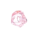 Pink multi-faceted crystal charm bead with center hole for European DIY bracelets - Style 17 (Pink)