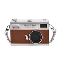 Retro cameravormige crossbodytas in zilver en bruin leer met stijlvolle schouderband - Eén maat / Zilver Bruin