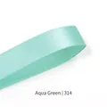 314 Aqua Green 6mm satin polyester ribbon for floral and gift wrapping decorations - Aqua Green(314)
